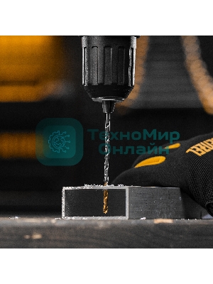 Сверло спиральное по металлу Denzel 3,5 х 112 мм, Р6М5, Golden Tip, удлиненное, 2 шт.