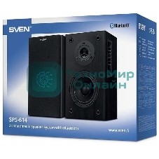Акустическая система SVEN SPS-614 2.0 (2x20W, Bluetooth, дерево, black)