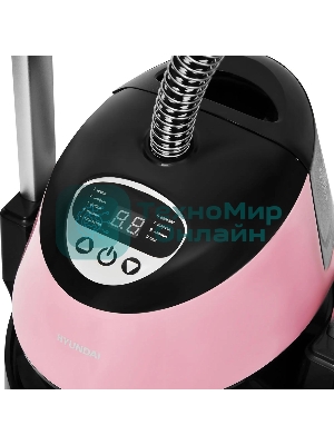 Отпариватель Hyundai H-US02543 розовый/черный, 1800 Вт, 40 г/мин, 1350 мл