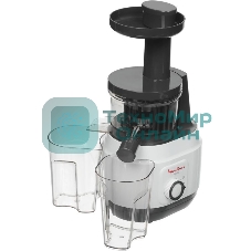 Соковыжималка Moulinex ZU150110 белый/черный, шнековая вертикальная, 150 Вт, 800 мл, электронное, реверс