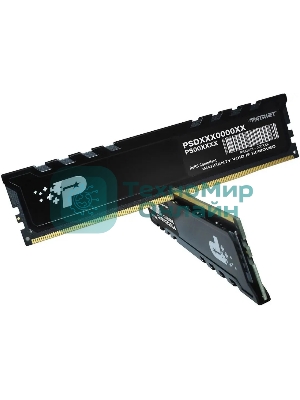 Оперативная память Patriot Signature Premium, DDR5, 16GB (2x8 GB), 4800 MHz, CL40, DIMM, радиатор, черный