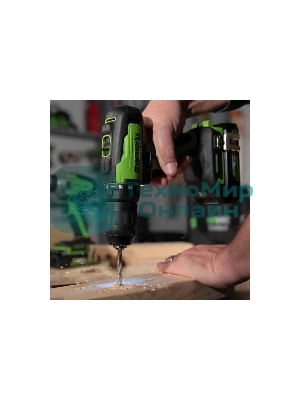 Дрель-шуруповерт аккумуляторная GREENWORKS GD24DD35, Аккумуляторная, без АКБ и ЗУ