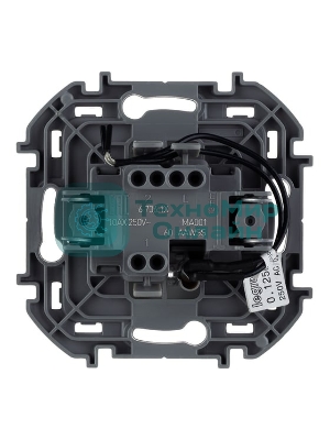 Выключатель 1-клавишный с подсветкой/индикацией, 10AX, 250 В, алюминий