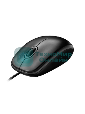 Мышь проводная Logitech M100/100R DARK/GREY (темно-серая/черная), 1000 dpi, USB, кнопки - 3