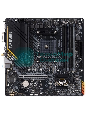 Материнская плата ASUS TUF GAMING A520M-PLUS WIFI, AM4, AMD A520, 4xDDR4, 4xSATA, 1xM.2, 1xPCIe 3.0 x16, 2xPCIe x1, 1xVGA, 1xHDMI, 1xDP, 1x 1Gb LAN, 2xUSB-A 3.2 Gen 1, 2xUSB-A 2.0, 3x3.5 мм, 7.1, mATX