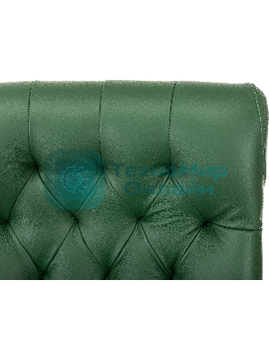 Кресло Бюрократ T-9928WALNUT-CF зеленый, кожа