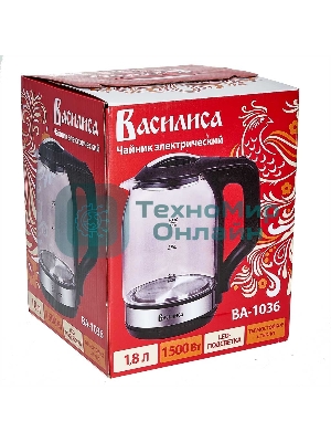 Чайник электрический ВАСИЛИСА ВА-1036 черный