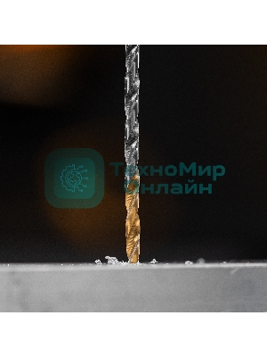 Сверло спиральное по металлу Denzel 3,5 х 112 мм, Р6М5, Golden Tip, удлиненное, 2 шт.