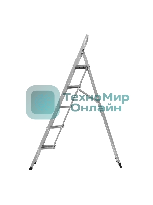 Стремянка стальная Сибртех, 5 широких ступеней 20х30 см с полимерным покрытием