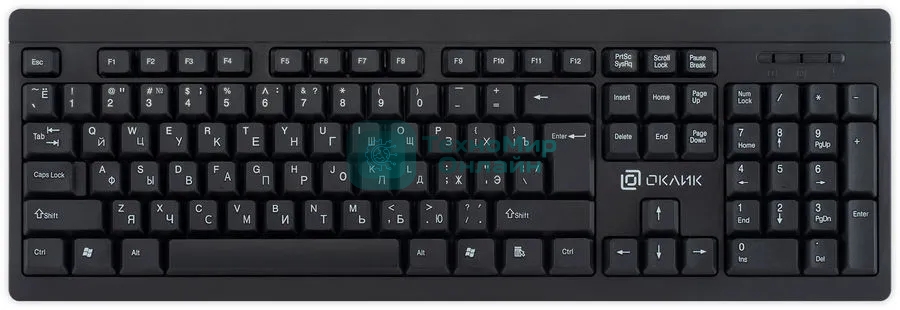 Клавиатура Oklick 95KW беспроводная, радиоканал, чёрный