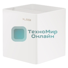 Подставка Deli ENS011белый Nusign 2 отделения для письменных принадлежностей, 84х84х86мм, белый, пластик