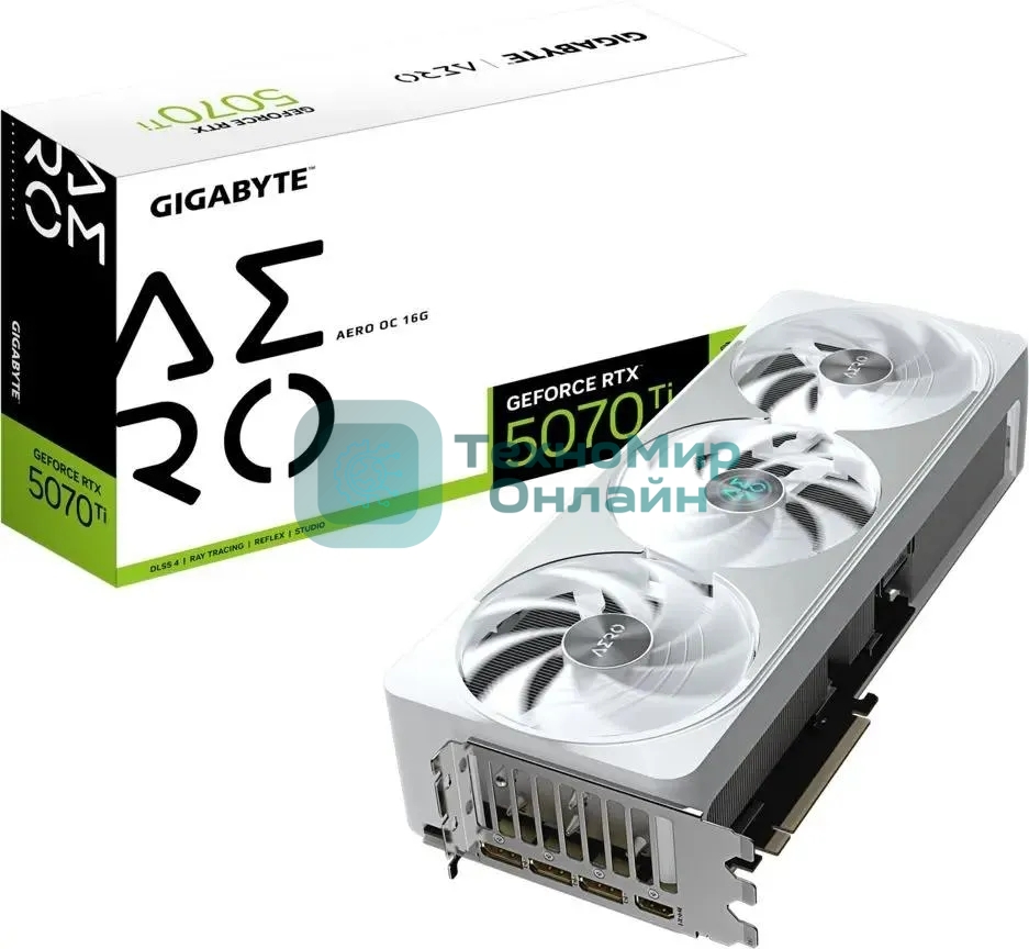 Видеокарта Gigabyte GV-N507TAERO OC-16GD 1.0 NV RTX 5070TI 16Gb 256bit GDDR7 2805/28000/HDMIx1/