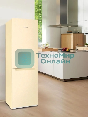 Холодильник Nordfrost NRB 152 ME бежевый мрамор двухкамерный 205/115 л морозилка снизу, капельная система