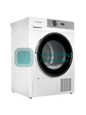 Сушильная машина Kuppersberg DM 611 W, отдельностоящая, тепловой насос, 8 кг, 15 программ, отсрочка старта, защита от сминания, ультрафиолет, электронное управление, белый