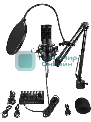 Микрофон проводной Оклик SM-600G 2.5м черный