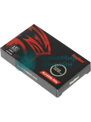 Накопитель SSD KingSpec NE-128, 128Gb, PCIe 3.0 x4, M.2 2280, R/W 1800/600