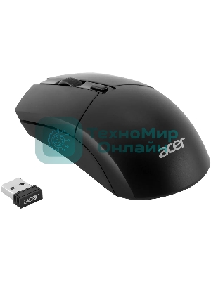 Комплект клавиатура+мышь Acer OKR120 беспроводной, USB, 1600 DPI, чёрный