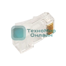 Коннектор Lanmaster TWT-PL45-8P8C/JR100, UTP кат.5E RJ45 прозрачный (упак.:100шт)
