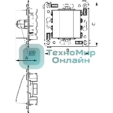 Вывод кабеля из стены DKC Avanti 4412983 