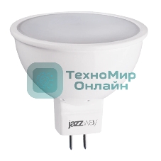 Лампа светодиодная JazzWay PLED-ECO-JCDR 5Вт 3000К теплый белый GU5.3 400лм 220-240В