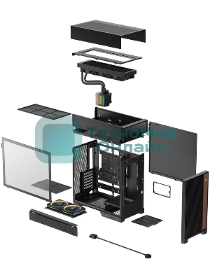 Корпус DeepCool CL6600, Midi-Tower, чёрный, 5 x 120 мм