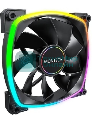 Вентилятор для корпуса MONTECH RX140 PWM черный, 140 мм, 1600 об/мин, 27.9 дБ, 4 pin
