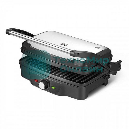Гриль электрический BQ GR3006, черный/стальной