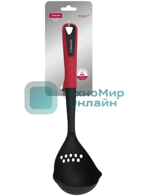 Половник для первых блюд Rondell Craft RD-1872 черный/красный упак.:картонная подложка