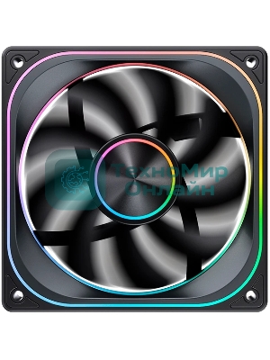 Кулер для корпуса JONSBO ZA-120BR Reverse (120x120x28мм, 4-pin PWM, ARGb, 62.4CFM, 37.3dBA, 2400RPM, черный)