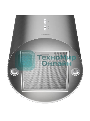 Вытяжка Kuppersberg, цилиндрическая, настенная, 35 см, электронное кнопочное управление, таймер, отвод/рециркуляция, 3 скорости, производительность 850 м3/ч, LED освещение, обратный клапан, уровень шума 68 дБ, угольный фильтр CF110 (опция), цвет нержавеющая сталь