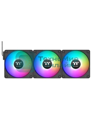 Вентилятор для корпуса Thermaltake CT140 EX Sync Reverse ARGB 140х140x25 черный 4-pin 32.8дБ (упак.:3шт) (CL-F193-PL14SW-A) Ret