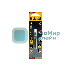 Сверло спиральное по металлу Denzel 3 x 60 мм, Р6М5, Golden Tip, 2 шт.