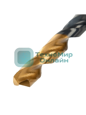 Набор сверл по металлу Denzel 1-10 мм, HSS-Tin, Golden Tip, 10 шт