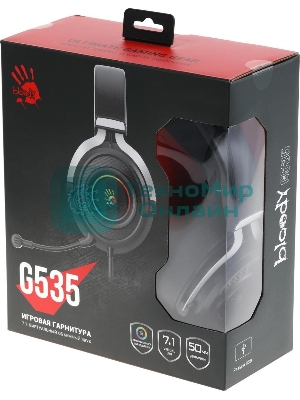 Гарнитура Bloody G535 чёрный/серебристый, проводная, подсветка