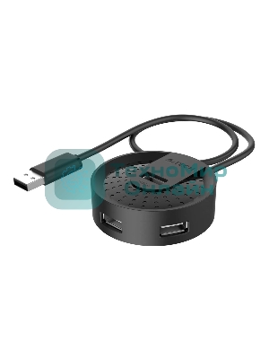 Разветвитель USB 2.0 A4Tech HUB-20 4порт. черный