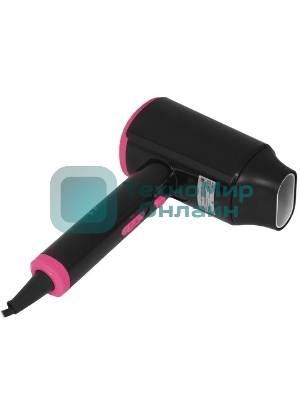 Фен ECON ECO-BH204D черный/розовый, 2000 Вт