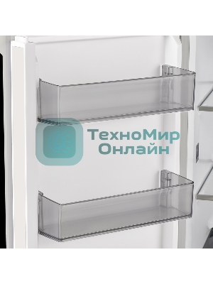 Холодильник Maunfeld MFF192NFB01 Inverter черный стекло трехкамерный 334/184л морозилка снизу, No Frost, Side by Side