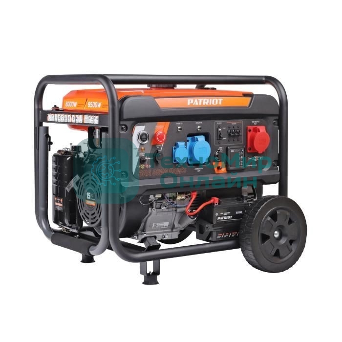 Электрогенератор бензиновый Patriot GRA 8500DAWS, 8.5 кВт, 75 дБ, 103 кг