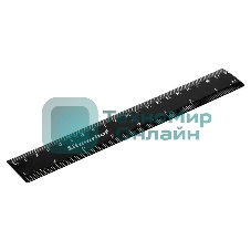 Линейка Silwerhof 160163 пластик дл.20см черный спайка