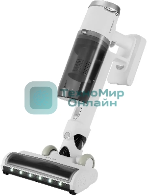 Пылесос вертикальный Hyundai HYV-S5550 белый/серебристый, питание от аккумулятора, 100 Вт, уборка сухая, пылесборник 0.5 л