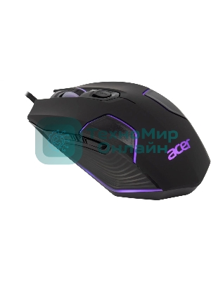 Мышь проводная Acer OMW170 черный, 3200 dpi, USB, кнопки - 6