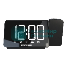 Радиочасы Soundmax SM-1533(черный с белым)