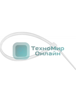 Хомут кабельный Rexant 3.6х200 нейл. белый (уп. 100 шт)