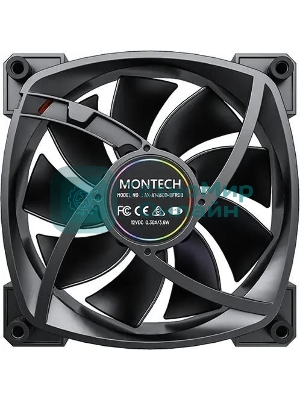 Вентилятор для корпуса MONTECH RX140 PWM черный, 140 мм, 1600 об/мин, 27.9 дБ, 4 pin
