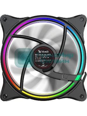Вентилятор для корпуса Bloody BD-CF120ARGB3 ARGB черный, 120 мм, 1600 об/мин, 26 дБ, 4 pin