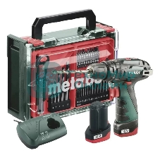 Дрель-шуруповерт Metabo PowerMaxx SB Basic 600385710, 12 В, 2 Ач, 34 Нм, щеточный, ударный
