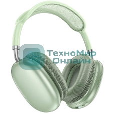 Беспроводные/проводные наушники Borofone BO22 Plus зеленый, накладные, Bluetooth + проводной, складная конструкция, микрофон, до 12 ч