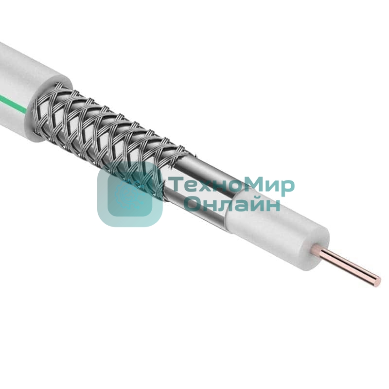 Кабель коаксиальный CAVEL SAT 703 B, Cu/Al/CuSn, 75%, 75 Ом, 7 метров, белый (цена за метр)