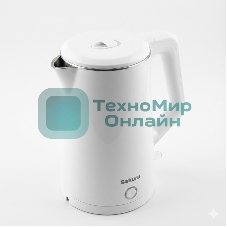 Чайник электрический Sakura SA-2150W 1.8 л, двойной корпус,бел