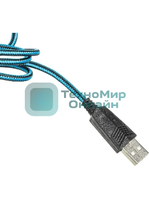 Гарнитура проводная SVEN AP-U980MV, черный-синий (USB, LED, 7.1, 2.2m)
